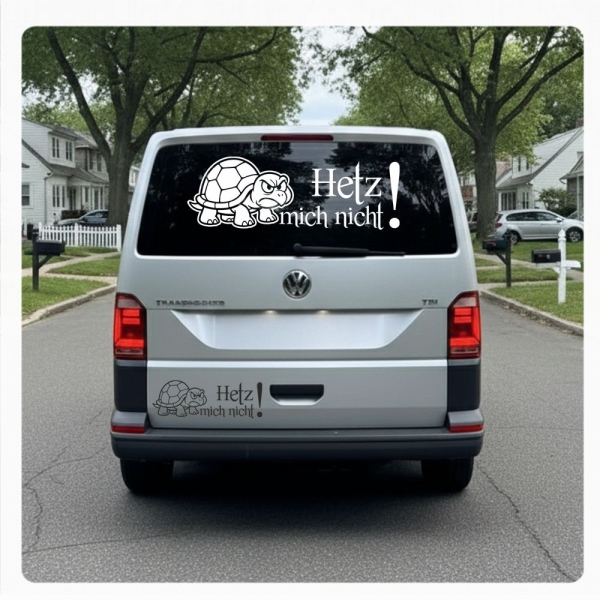 Hetz mich nicht! Autoaufkleber Schildkröte Turtle Sticker Aufkleber A4279